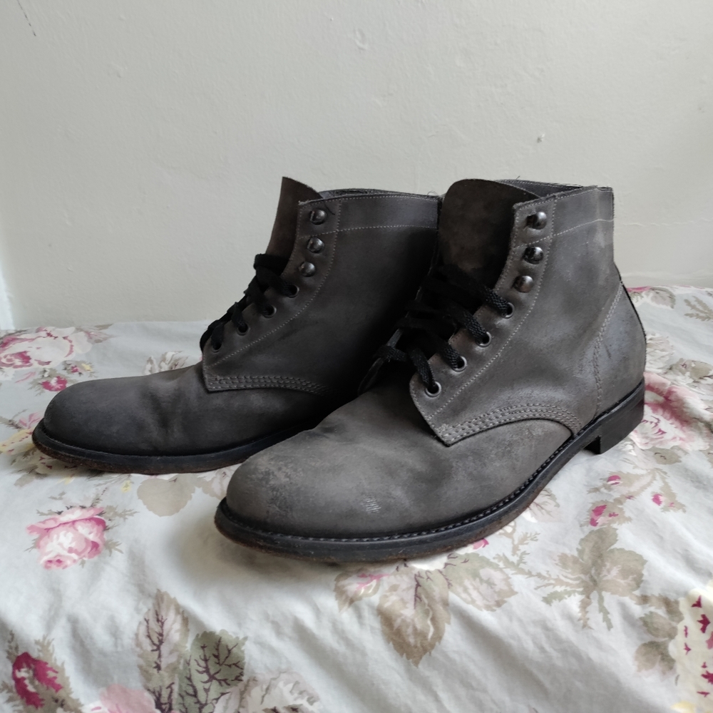 Italian Leather boots size 11 gray